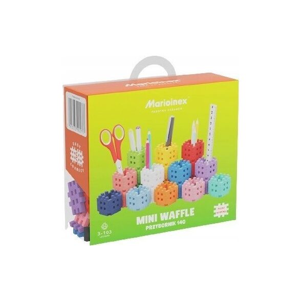 Marioinex Klocki konstrukcyjne Mini Waffle - Przybornik 140 elementów