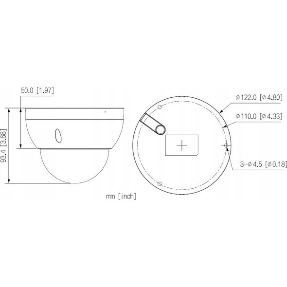 Kamera IP Dahua Technology DAHUA NET CAMERA 5MP IR DOME/HDBW2541R-ZAS-27135S2
