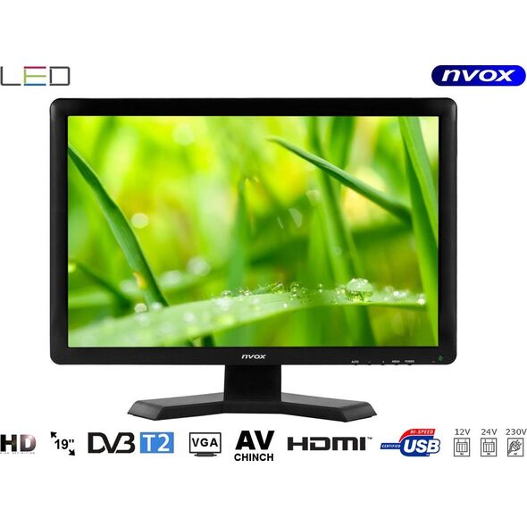 Telewizor Nvox Telewizor nvox digital hdtv led 19cali z tunerem dvbt/t2 hevc/h.265 12/24/230v