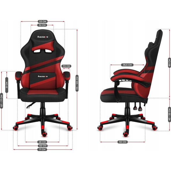 Fotel Huzaro Force 4.4 Red Mesh