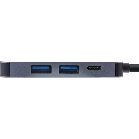 HUB USB InLine INLINE Multifunktions-HUB USB 3.2 Gen.1 2x USB-A 5Gbps HDMI 4K 30Hz USB Type-C PD 87W aluminium grau