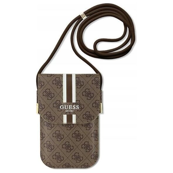 Guess Guess 4G Stripes - Torebka crossbody na telefon (brązowy)