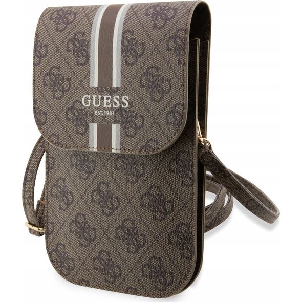 Guess Guess 4G Stripes - Torebka crossbody na telefon (brązowy)