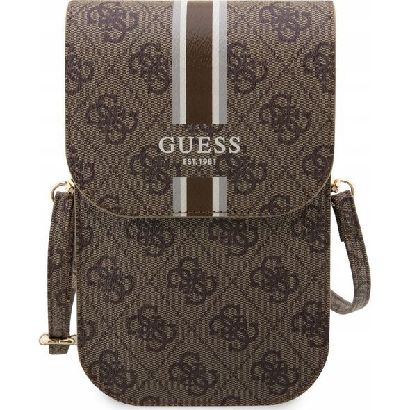 Guess Guess 4G Stripes - Torebka crossbody na telefon (brązowy)