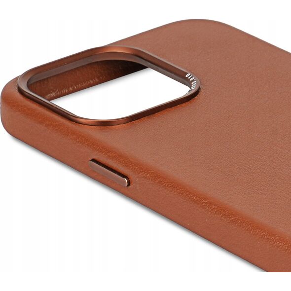Decoded Etui Decoded Leather Case skórzane z MagSafe do iPhone 15 Pro - brązowe