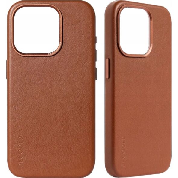 Decoded Etui Decoded Leather Case skórzane z MagSafe do iPhone 15 Pro - brązowe