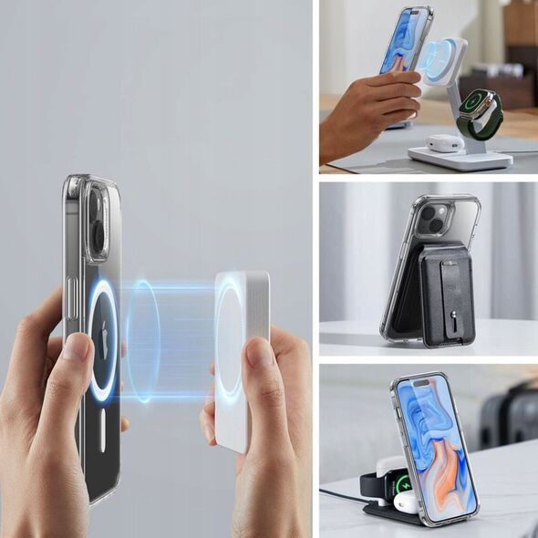 ESR Etui ESR Classic Hybrid Halolock z MagSafe na iPhone 15 - przezroczyste