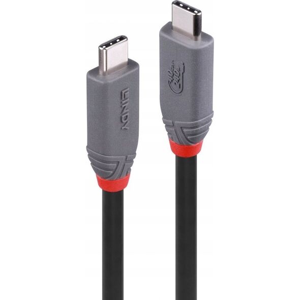Kabel USB Lindy USB-C - USB-C 0.8 m Czarny (36956)