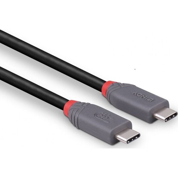 Kabel USB Lindy USB-C - USB-C 0.8 m Czarny (36956)