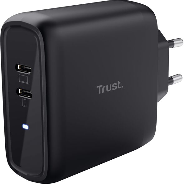 Ładowarka Trust TRUST nabíječka MAXO 65W, 2x USB-C, černá