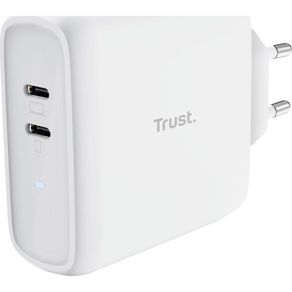 Ładowarka Trust TRUST nabíječka MAXO 65W, 2x USB-C, bílá