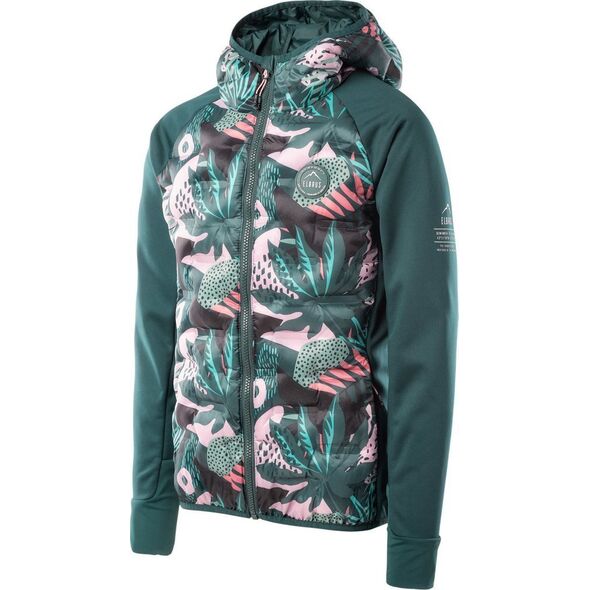 Elbrus Dziecięca kurtka przejściowa softshell z ociepleniem pikowana Elbrus Emini Tg zielona rozmiar 152