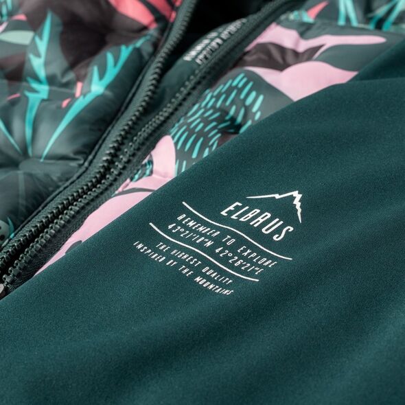 Elbrus Dziecięca kurtka przejściowa softshell z ociepleniem pikowana Elbrus Emini Tg zielona rozmiar 152