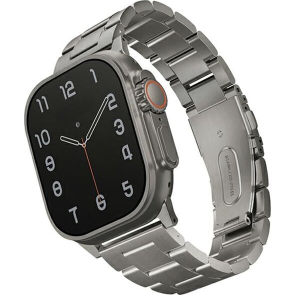 Uniq UNIQ pasek Osta Apple Watch 42/44/45/ 49mm Series 1/2/3/4/5/6/7/8/9/SE/SE2/Ultra/Ultra 2 Stainless Steel srebrny/titanium silver