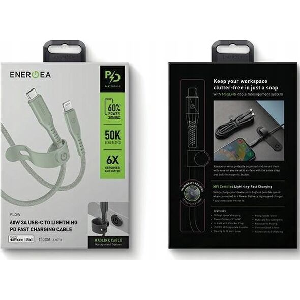 Kabel USB Energea USB-C - Lightning 1.5 m Złoty
