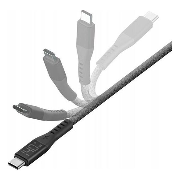 Kabel USB Energea USB-C - USB-C 1.5 m Czarny