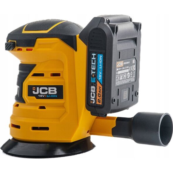 Szlifierka JCB JCB SZLIFIERKA MIMOŚRODOWA 18V 125mm  1x2,0Ah TORBA