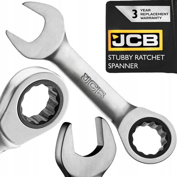 JCB JCB KLUCZ OCZKOWY Z GRZECHOTKĄ  KRÓTKI 15mm