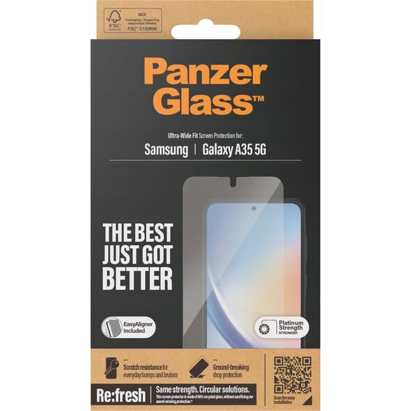 PanzerGlass PanzerGlass Ultra-Wide Fit Sam A35 5G A356 Screen Protection Easy Aligner Included 7357