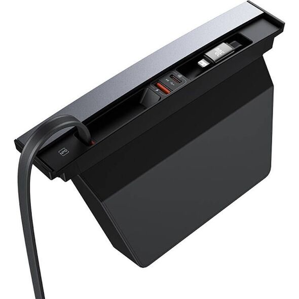 Baseus Hub Baseus T-Space z kablem USB-C do Lightning dla Tesla (czarny)