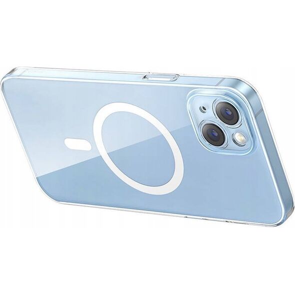 Baseus Magnetyczne Etui Baseus Crystal Series do iPhone 14 Plus + szkło hartowane