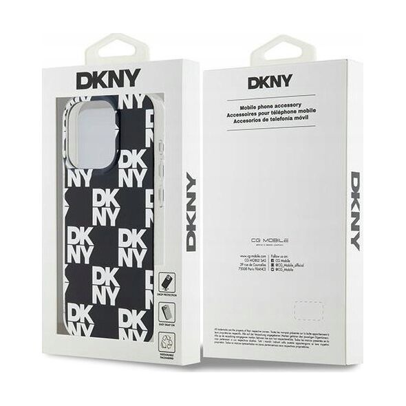 DKNY DKNY DKHCP15LHDLCEK iPhone 15 Pro 6.1" czarny/black hardcase IML Checkered Mono Pattern