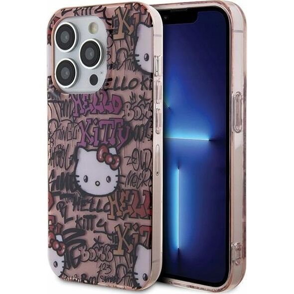 Sourcing Hello Kitty HKHCP14LHDGPTP iPhone 14 Pro 6.1" pink/pink hardcase IML Tags Graffiti