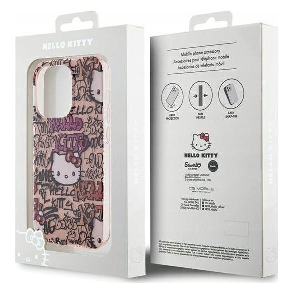 Sourcing Hello Kitty HKHCP14XHDGPTP iPhone 14 Pro Max 6.7" pink/pink hardcase IML Tags Graffiti