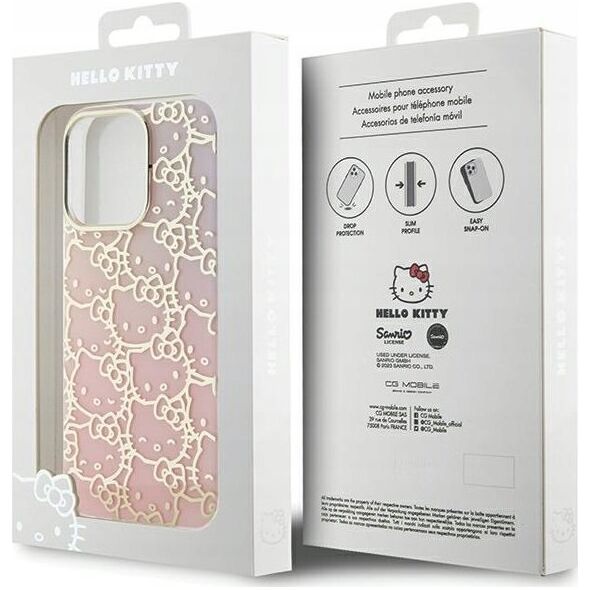 Sourcing Hello Kitty HKHCP15XHCHPEP iPhone 15 Pro Max 6.7" pink/pink hardcase IML Gradient Electrop Crowded Kitty Head