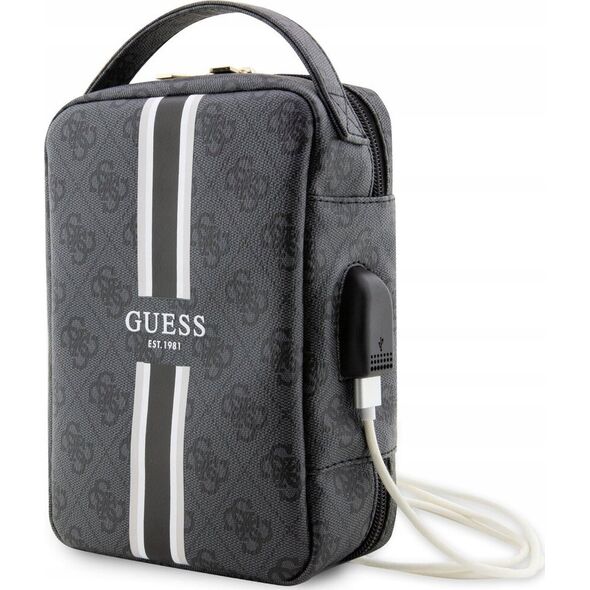 Guess Guess 4G Printed Stripes Travel Universal Bag - Organizer na akcesoria (Czarny)