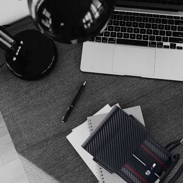 BMW BMW Carbon Blue Stripes Wallet Bag - Torebka na telefon (czarny)