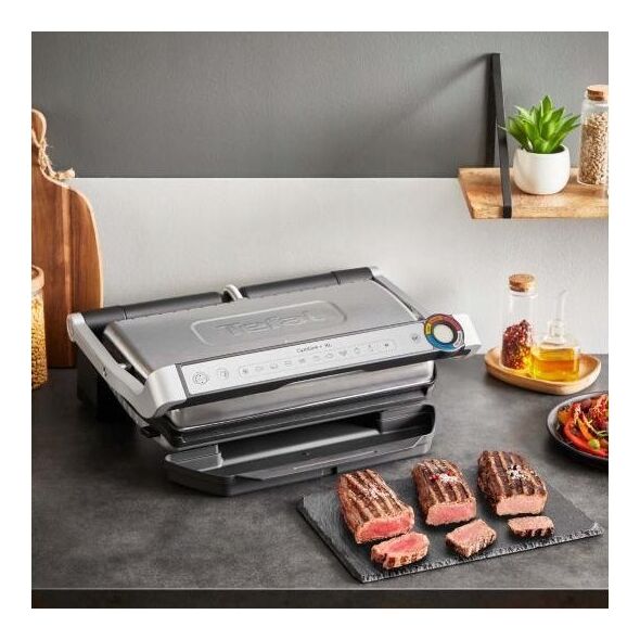 Grill elektryczny Tefal Tefal OptiGrill+ XL GC728D10 inteligentní gril, 9 programů, ukazatel propečení, měření tloušťky, odkapávací nádoba