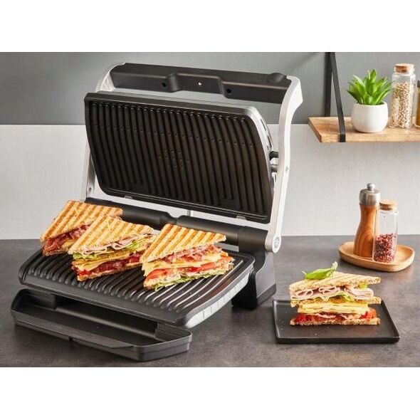 Grill elektryczny Tefal Tefal OptiGrill+ XL GC728D10 inteligentní gril, 9 programů, ukazatel propečení, měření tloušťky, odkapávací nádoba