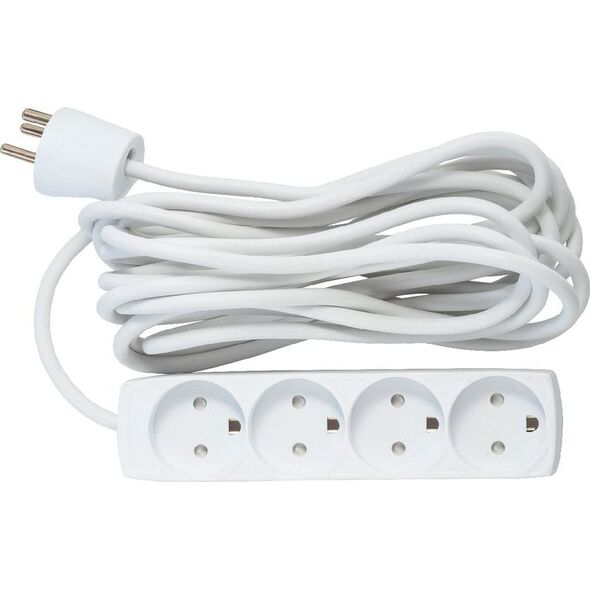 Kabel zasilający MicroConnect Microconnect GRU00450WDK rozgałęziacz 5 m 4 x gniazdo sieciowe Wewnętrzna Biały