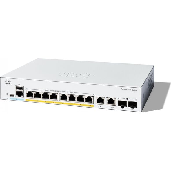 Switch Cisco CISCO Catalyst 1200 8-port GE PoE Ext PS 2x1G Combo