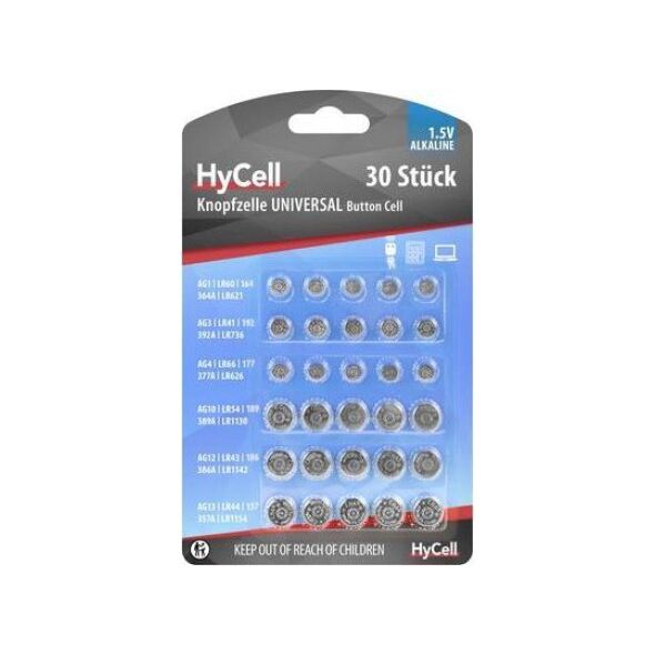 Ansmann Ansmann HyCell alkaline button cell set, 30pcs. (5015473)