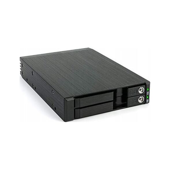 Kieszeń Fantec FANTEC MR-25DUAL, 2.5" SATA + SAS HDD/SSD removable frame, black