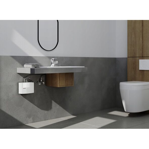 Stiebel Eltron EIL 4 Plus - Mini przepływowy ogrzewacz wody, ciśnieniowy, hydraulicznie sterowany, do montażu pod umywalką. Moc 4,4 kW (230V) (S)