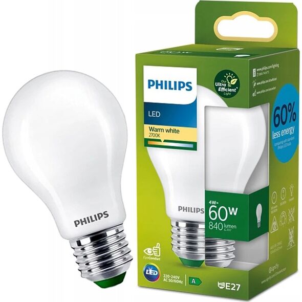 Signify Philips Classic LED-A-Label Lampe 60W E27 matt warmws non-dim