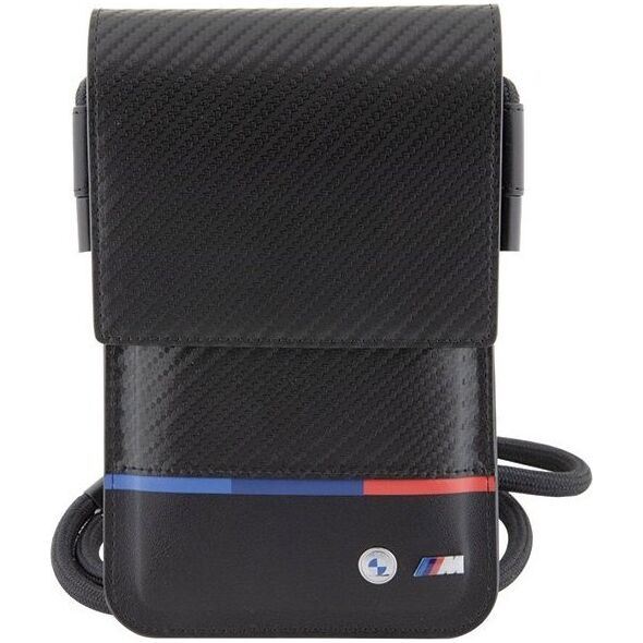 BMW Torebka BMW BMOWBPUCARTCBK Wallet Bag czarny/black Carbon Tricolor Line