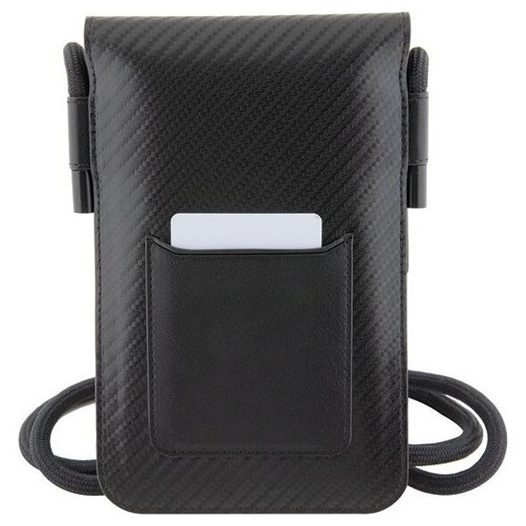 BMW Torebka BMW BMOWBPUCARTCBK Wallet Bag czarny/black Carbon Tricolor Line