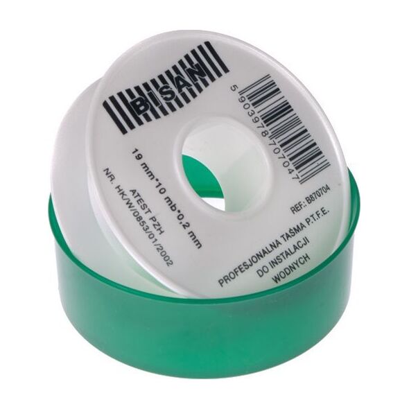 Bisan Profesjonalna taśma Bisan B870704 P.T.F.E 0,20mm/19mm/10mb zielona