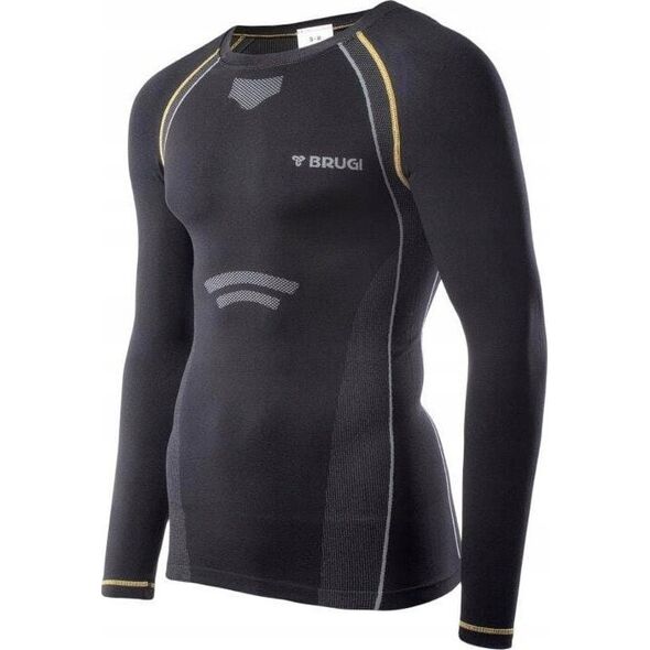 Brugi Bielizna termoaktywna męska bluza Brugi 4RC3 czarna rozmiar L/XL