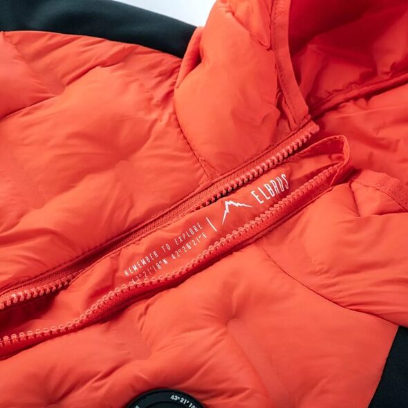 Elbrus Dziecięca kurtka przejściowa softshell z ociepleniem pikowana Elbrus Emini Tb pomarańczowo-czarna rozmiar 164