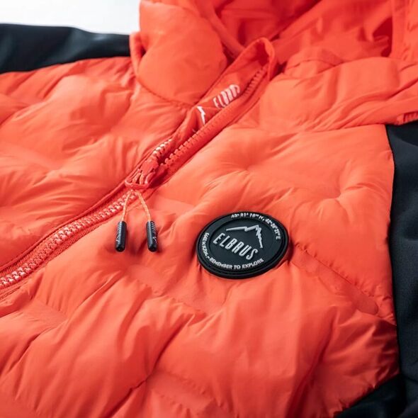 Elbrus Dziecięca kurtka przejściowa softshell z ociepleniem pikowana Elbrus Emini Tb pomarańczowo-czarna rozmiar 164