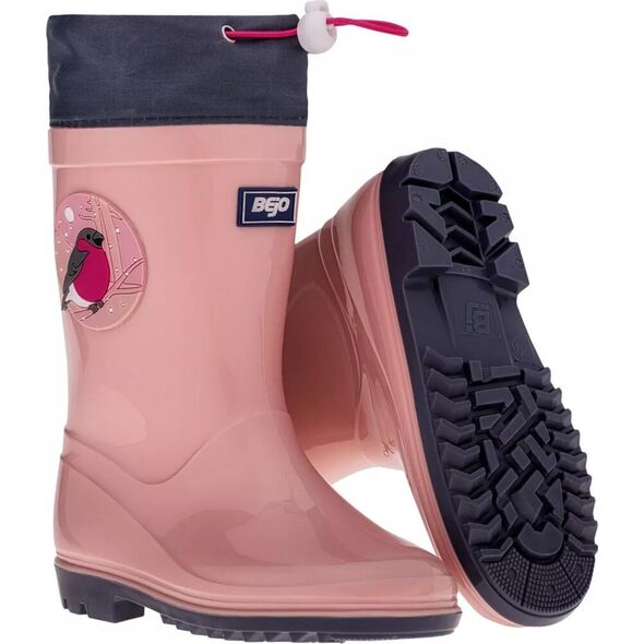 Bejo Dziecięce kalosze Bejo KAI WELLIES JR M000177344 silver pink/folkstone gray rozmiar 31