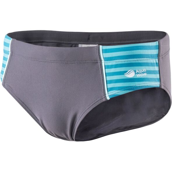 AquaWave Dziecięce kąpielówki Aquawave Idalis Jr forget iron/turquise stripe rozmiar 164