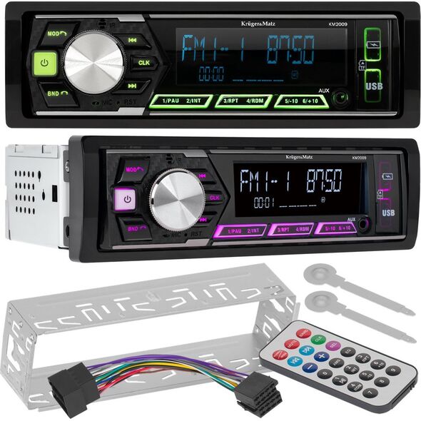 Radio samochodowe Kruger&Matz Radio samochodowe Kruger&Matz KM2009 Bluetooth USB AUX SD RDS