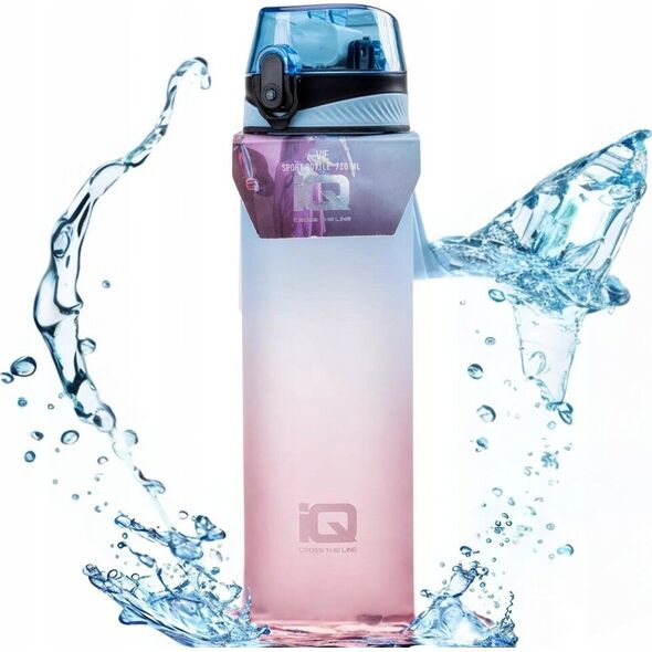 IQ Bidon butelka na wode ze słomką z uchwytem IQ Vie 720ml niebieski