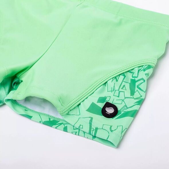 AquaWave Dziecięce bokserki kąpielowe Aquawave IDARO KIDS M000150884 spring bouquet/mint logo print rozmiar 134